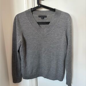 Brooks Brothers Grey V-Neck Sweater